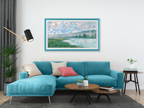 Deco TV Frames - Alloy Prismatic Bezel for Samsung The Frame TV - 75" - Caribbean Turquoise