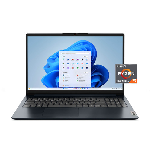 Lenovo - IdeaPad 1 15.6" Full HD Touchscreen Laptop - AMD Ryzen 5 7520U 2022 - 8GB Memory - 256GB SSD - Abyss Blue
