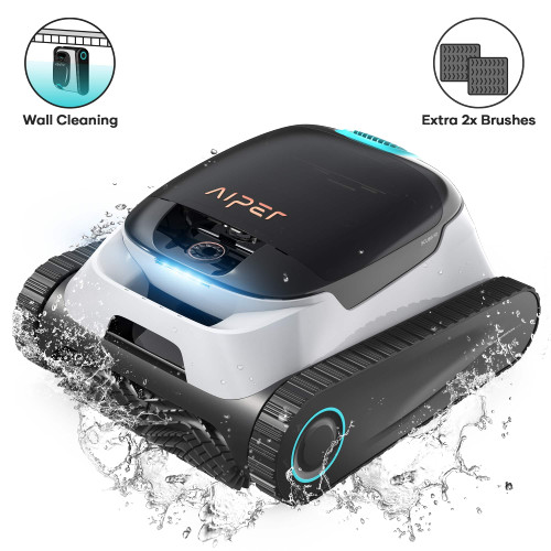 Aiper - Scuba N1 Cordless Robotic Pool Cleaner for In-Ground Pools up to 1600sq.ft, Automatic Pool Vacuum, Lasts 150 Mins - White