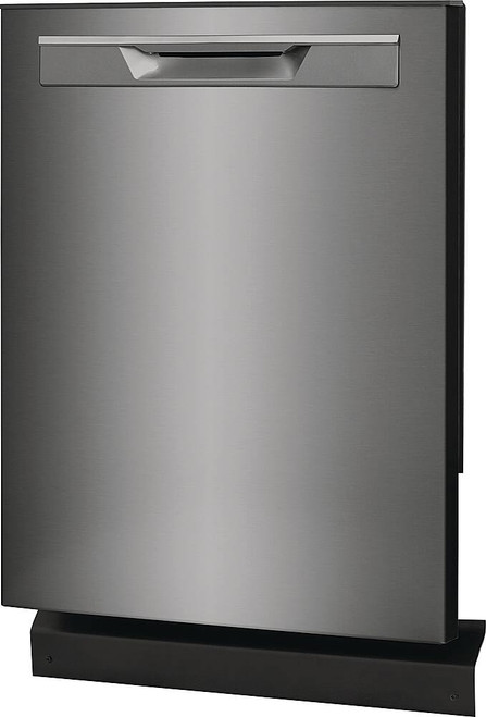 Frigidaire - Gallery 24" Built-In Dishwasher with Dual OrbitClean Wash System, 49dba - Black Stainless Steel