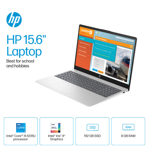 HP - 15.6" Touch-Screen Laptop - Intel Core i5 - 8GB Memory - 512GB SSD - Natural Silver