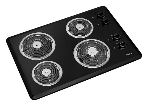 Whirlpool - 30" Built-In Electric Cooktop - Black