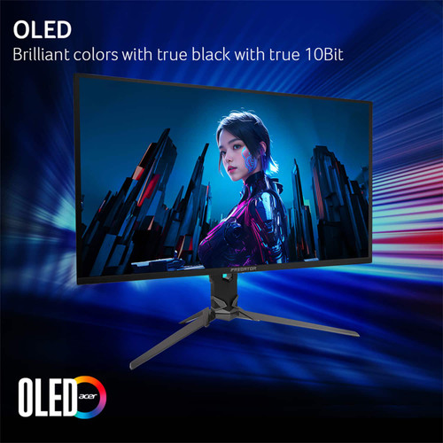 Acer - Predator X27U 27" WQHD QD-OLED 280Hz 0.03ms FreeSync Premium Pro Gaming Monitor with HDR400 (DisplayPort, HDMI) - Black