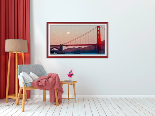 Deco TV Frames - Alloy Prismatic Bezel for Samsung The Frame TV - 85" - Candy Apple Red