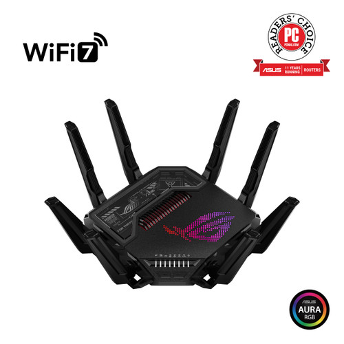ASUS - ROG Rapture GT-BE98 Pro BE30000 Quad-Band Wi-Fi 7 Gaming Router - Black