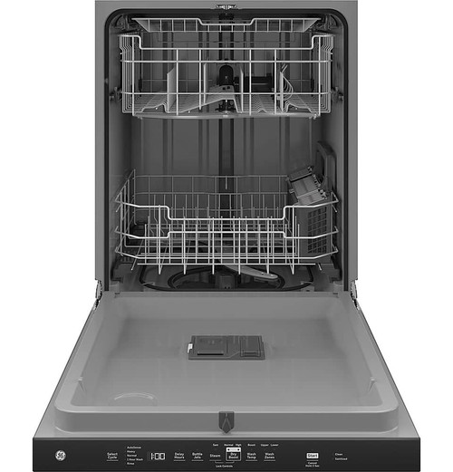 GE - 24" Top Control Built-In Plastic Tub Dishwasher with 3rd Rack, Bottle Jets and 50 dBA - White
