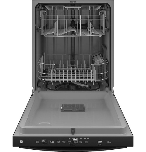 GE - 24" Top Control Built-In Plastic Tub Dishwasher with 3rd Rack, Dry Boost and 50 dBA - Black