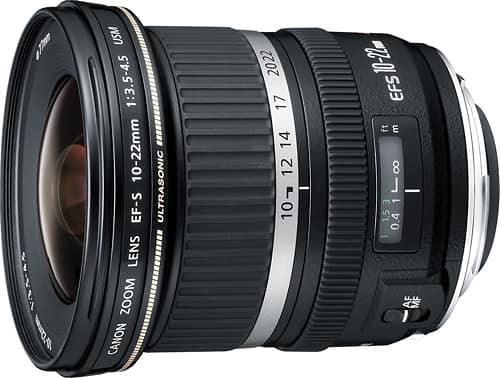 Canon - EF-S10-22mm F3.5-4.5 USM Ultra-Wide Zoom Lens for EOS DSLR Cameras - Black