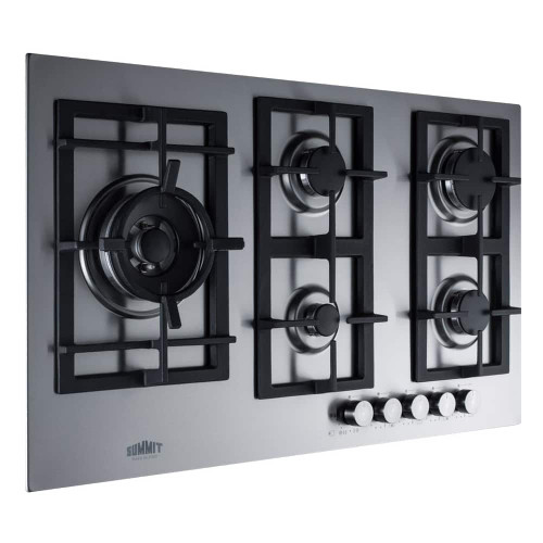 Summit Appliance - 34" Built-In Gas Cooktop with 5 Burners - Stainless Steel