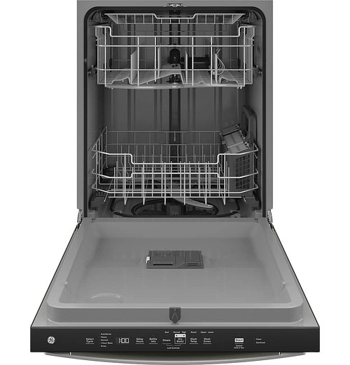 GE - 24" Top Control Built-In Plastic Tub Dishwasher with 3rd Rack, Dry Boost and 50 dBA - Slate