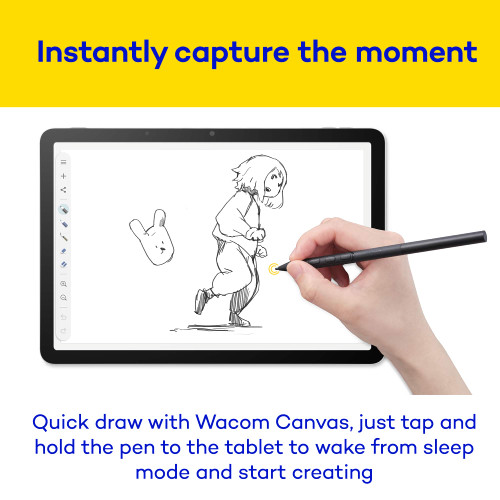 Wacom - MovinkPad 11, Android Mobile Drawing Tablet, 11" with Battery-Free Slim Pro Pen 3, 8GB RAM/128 GB Storage - Silver