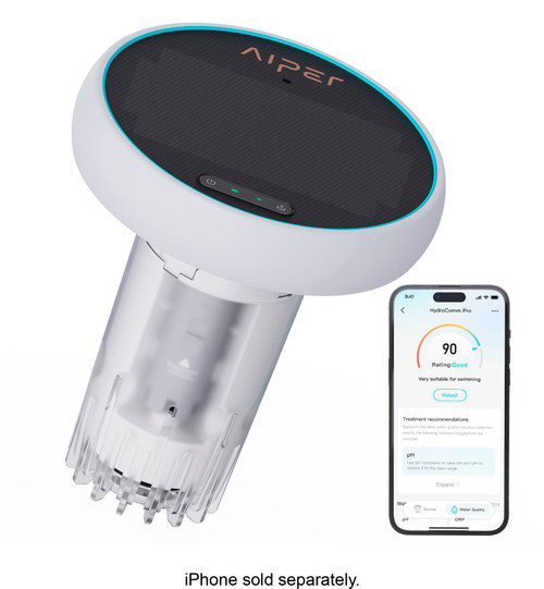 Aiper - HydroComm Pro: Water Quality Monitor with Underwater Communication for Scuba X1 Series, Tracks TDS, EC, pH, Temp & ORP - Gray