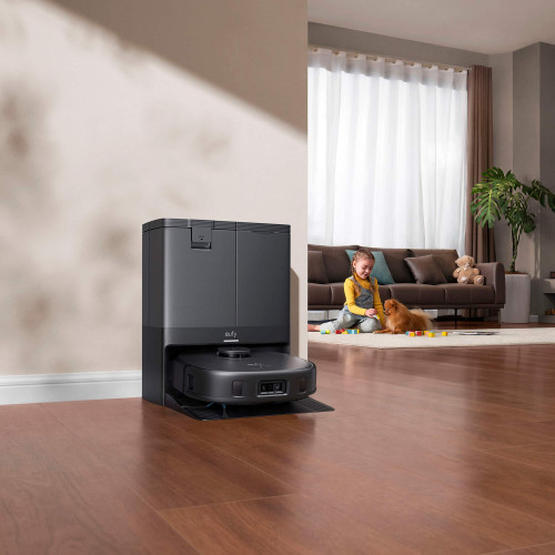 eufy - X10 Pro Omni Wi-Fi Connected Robot Vacuum & Mop with Self Washing and Self Drying Auto Empty Station - Black