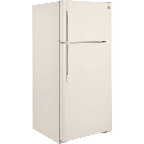 GE - 16.6 Cu. Ft. Top-Freezer Refrigerator with LED Interior Lighting - Bisque