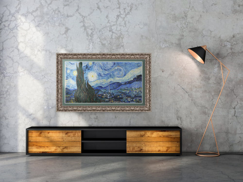 Deco TV Frames - Premiere Bezel for Samsung the Frame TV - 75" - Tuscan Silver