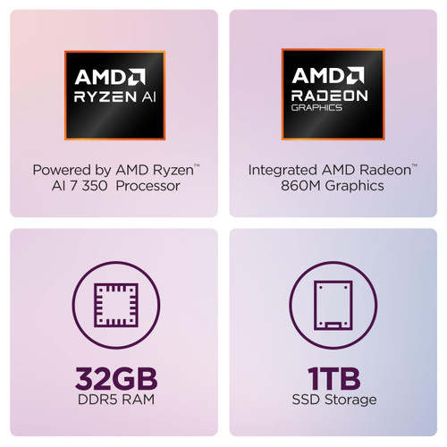 Lenovo - IdeaCentre Tower Desktop - Copilot+ PC - AMD Ryzen AI 7 350 - 32GB Memory - 1TB - Luna Grey