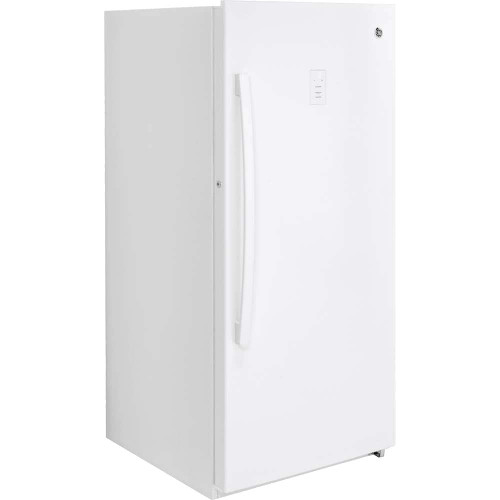 GE - 14.1 Cu. Ft. Frost-Free Upright Freezer - White