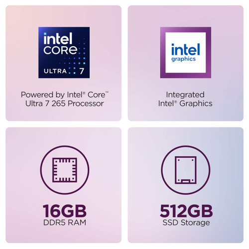 Lenovo - IdeaCentre Tower Desktop - Intel Core Ultra 7 Processor 265 - 16GB RAM - 1TB SSD - Luna Grey