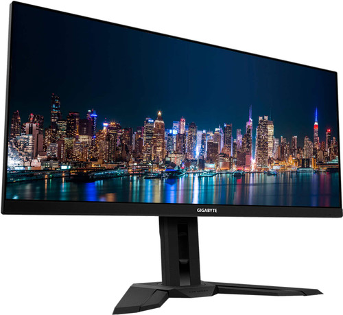 GIGABYTE - M34WQ 34" LED WQHD FreeSync Premium IPS Gaming Monitor with HDR (HDMI, DisplayPort, USB) - Black
