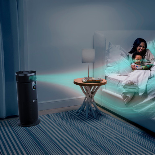Shark - 3-in-1 Max Air Purifier, Heater & Fan with NanoSeal HEPA, Cleansense IQ, Odor Lock, for 1000 Sq. Ft - Charcoal Grey