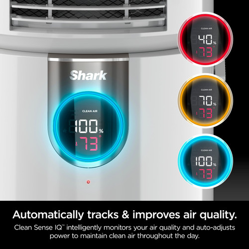 Shark - 3-in-1 Max Air Purifier, Heater & Fan with NanoSeal HEPA, Cleansense IQ, Odor Lock, for 1000 Sq. Ft - White