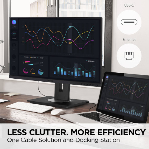 ViewSonic - VG2756-4K 27" IPS 4K UHD Docking Monitor (HDMI, USB-C, DisplayPort) - Black