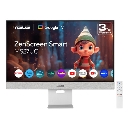 ASUS - ZenScreen 27" 4K IPS Smart Monitor with HDR (DisplayPort, HDMI, USB-C) - Silver