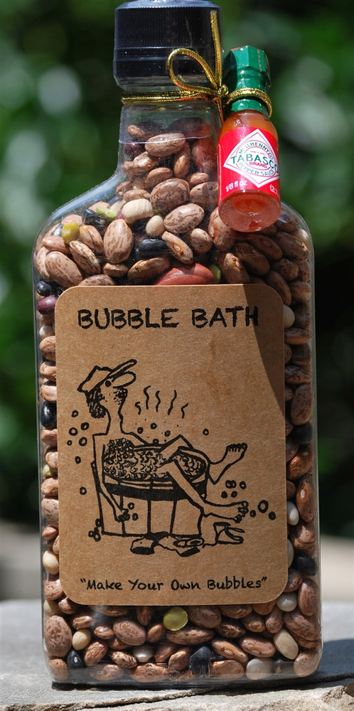 Redneck Bubble Bath beans novelty gift made in Alabama with Tabasco funny Southern gift jar