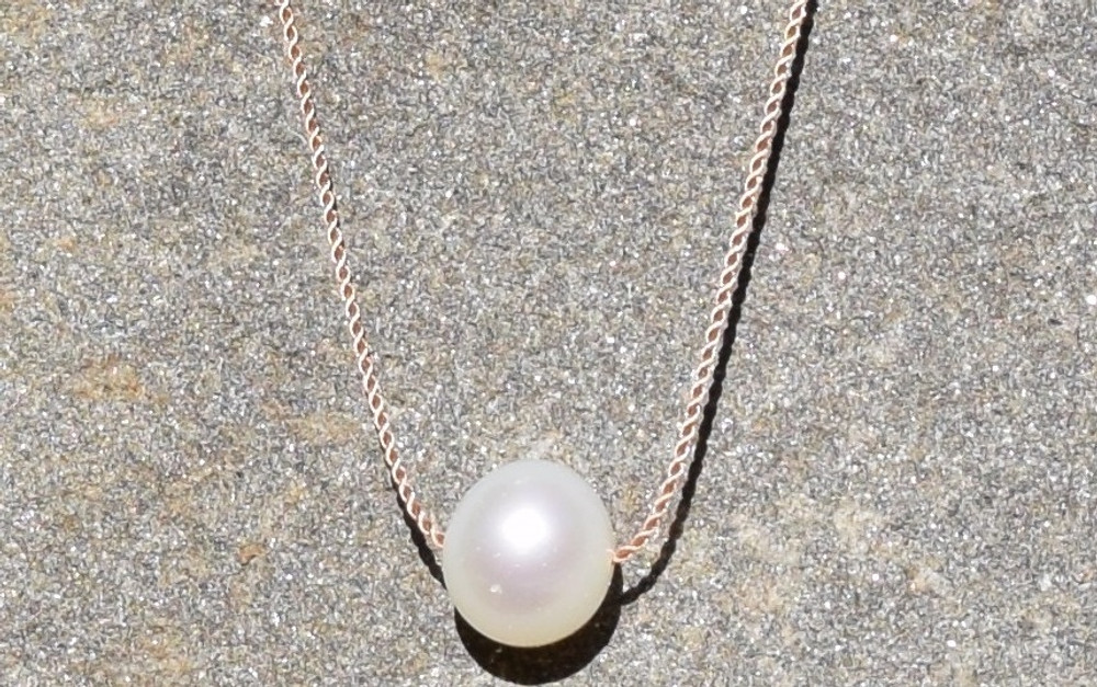 Crosby Single Pearl Necklace | Birdy Grey