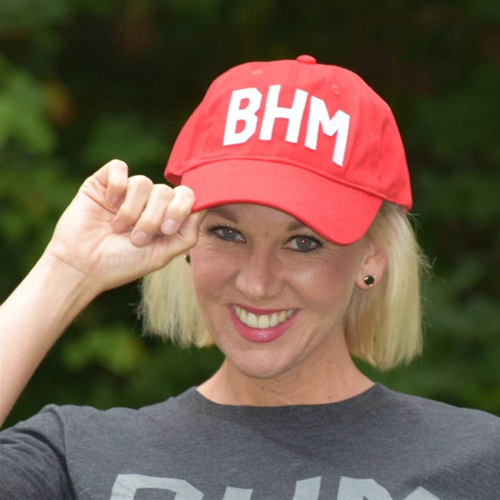 Aviate BHM Hat with embroidered Birmingham airport code, Alabama-made cap, stylish travel hat, Birmingham gift, neutral adjustable baseball cap