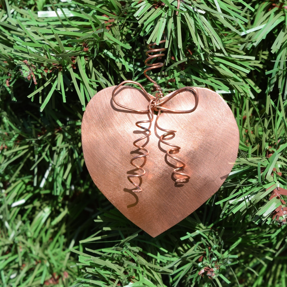 Handmade Alabama Tree Ornaments Copper Heart