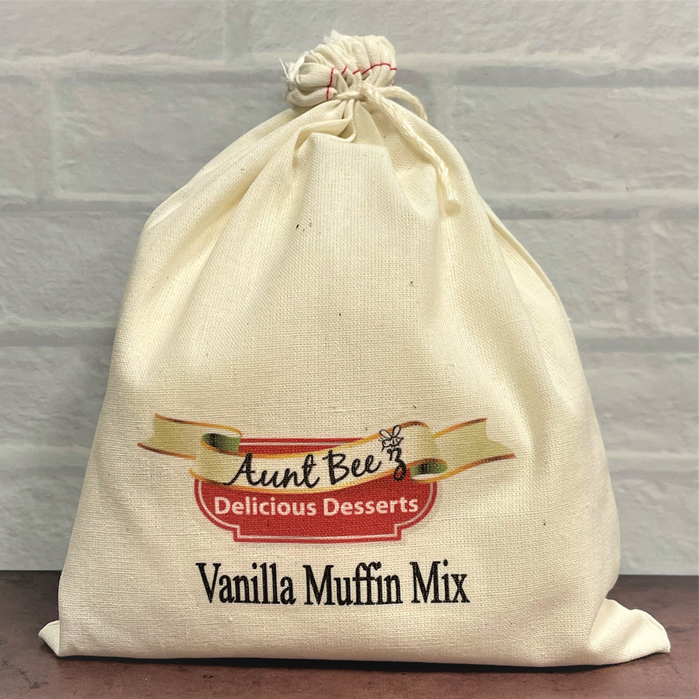 Aunt Bee’z Vanilla Muffin Mix made in Alabama with freshly baked fluffy muffins