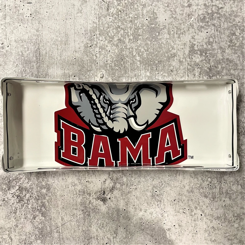 Alabama metal tray made from license plates, football fan gift, tailgating tray, SEC décor, handmade Alabama catch-all tray