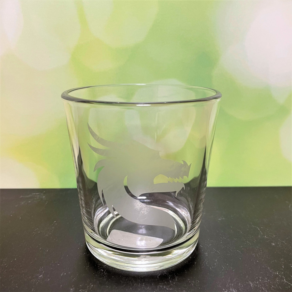 Etched Dragon Highball Glass – UAB Blazers barware