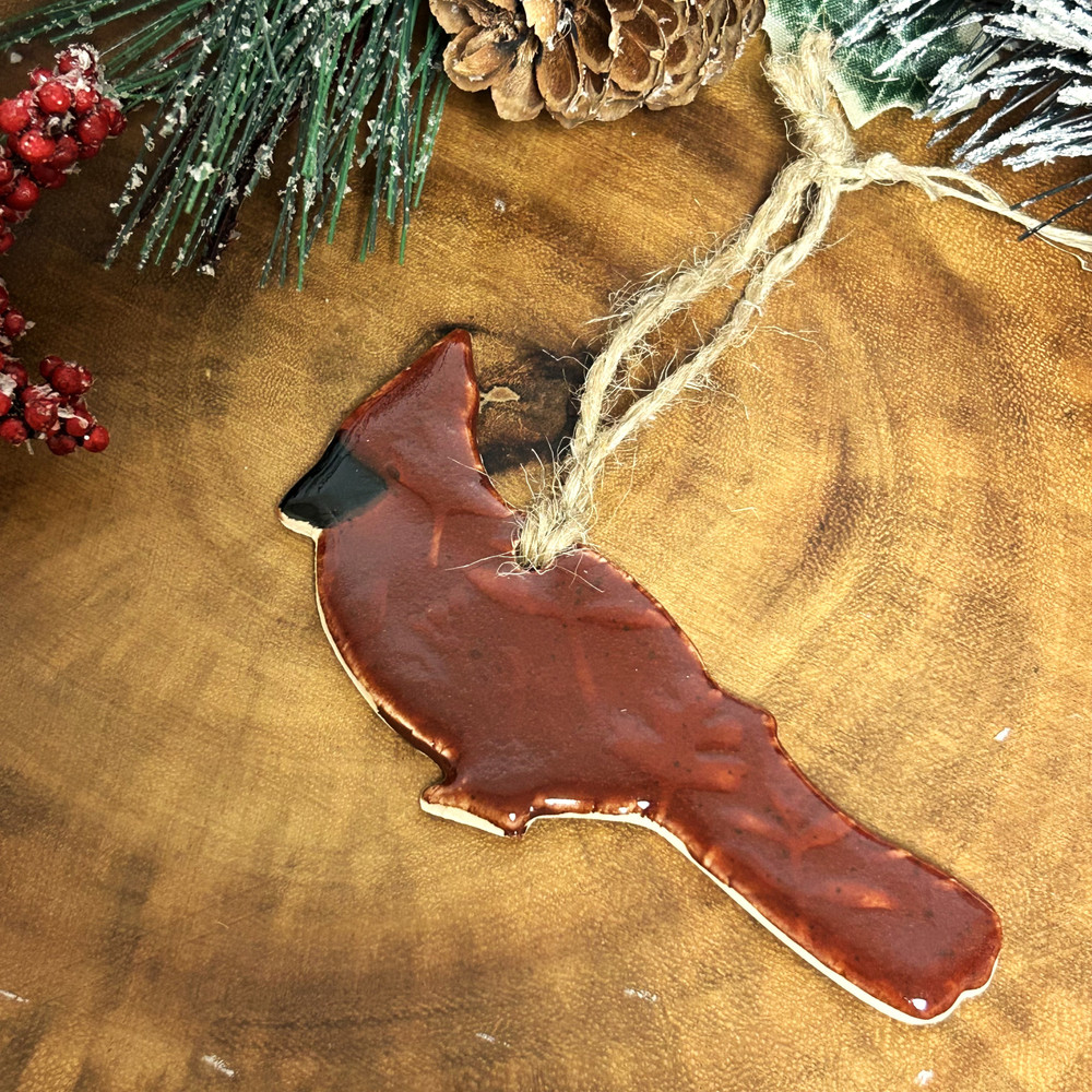 Cardinal ornament on Christmas tree, red bird holiday decoration, handmade Alabama ornament, Southern Christmas décor, cardinal keepsake gift