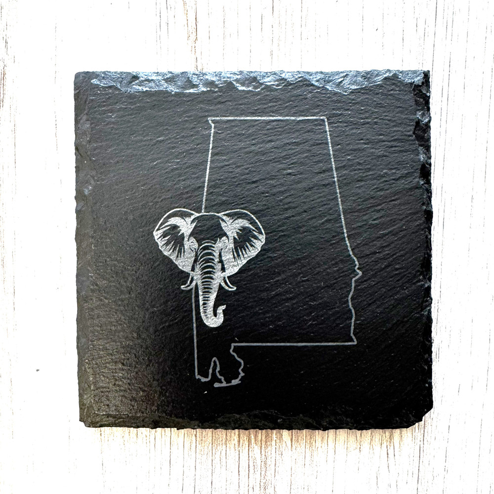 Slate Coaster - Elephant