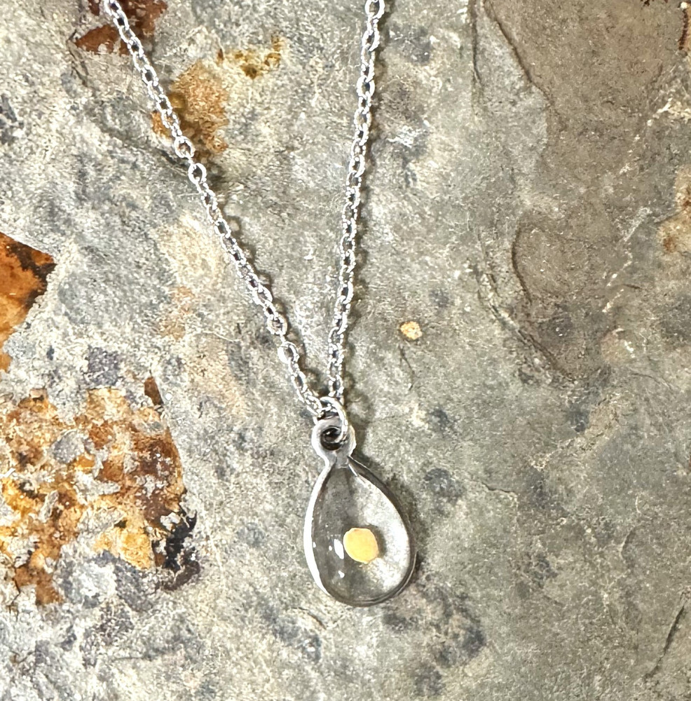 Mustard Seed Necklace - Silver or Gold 18"