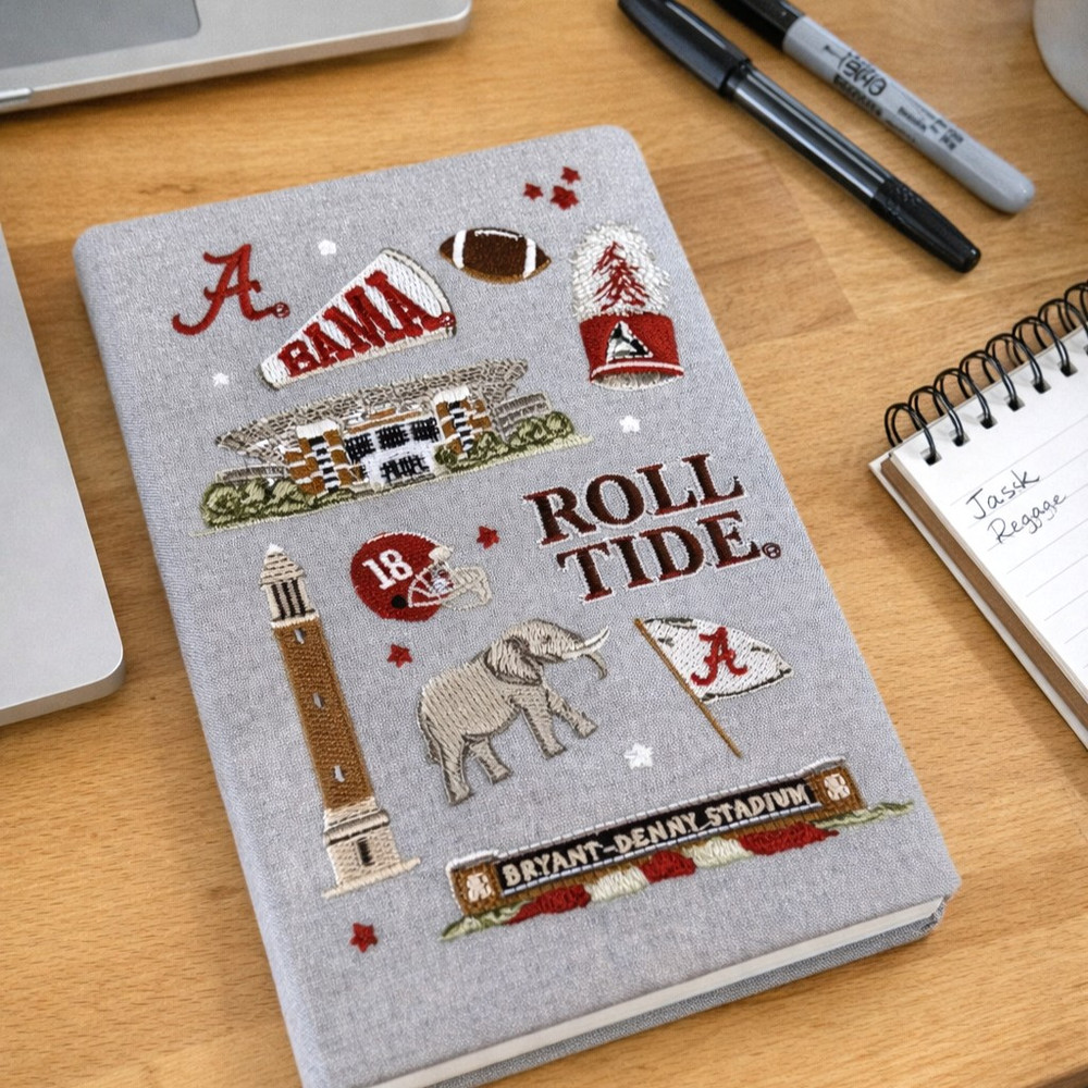 Alabama Embroidered Notebook