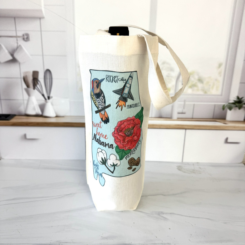 Sweet Home Alabama Wine Tote