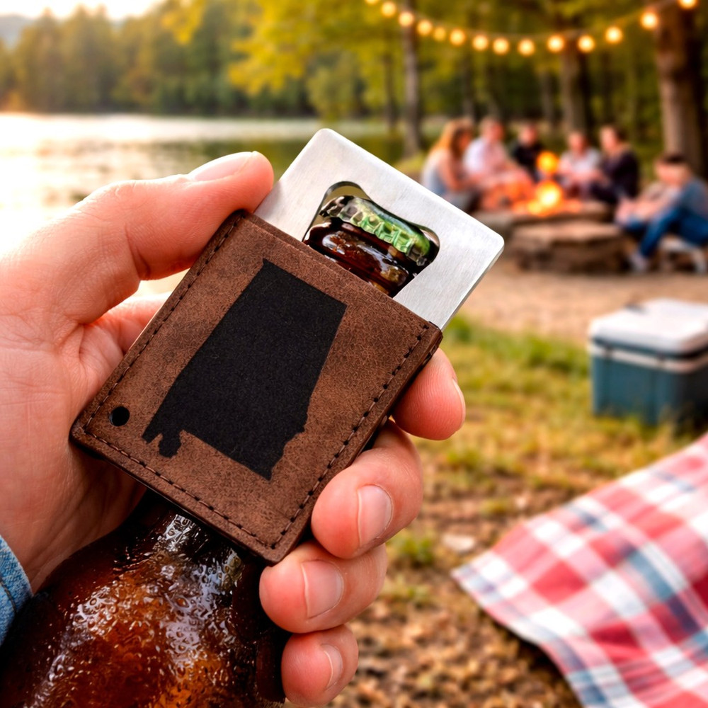Leather Alabama Bottle Opener