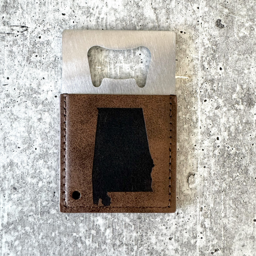 Leather Alabama Bottle Opener