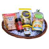Artisan gourmet Aabama products in gift basket