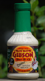 Big Bob Gibson’s White BBQ Sauce bottle Alabama original tangy peppery barbecue sauce