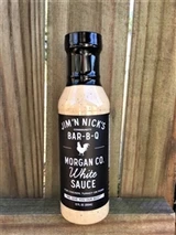 Alabama white BBQ sauce bottle by Jim ’N Nick’s, creamy Southern barbecue sauce, Morgan County Alabama specialty, gourmet BBQ gift