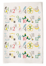 12 Days of Christmas flour sack towel, Alabama made kitchen towel, Christmas tea towel, festive cotton dish towel, holiday kitchen décor gift