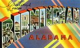 Alabama souvenir magnet featuring Greetings from Birmingam