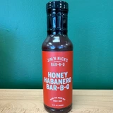 Honey habanero BBQ sauce bottle, Jim N Nicks barbecue sauce, sweet spicy BBQ sauce Alabama, gourmet BBQ sauce gift, Birmingham Alabama made sauce