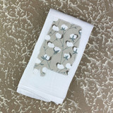 Alabama-shaped cotton tea towel made from flour sack fabric, handmade in Birmingham, Alabama with printed design