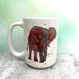 Tuscaloosa elephant mug hand-painted ceramic 15 oz Alabama fan coffee mug dishwasher and microwave safe gift