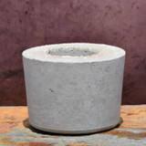 Concrete fire pot tabletop outdoor fire bowl alt text: Handmade concrete fire pot tabletop fire bowl for patio and outdoor decor made in Alabama